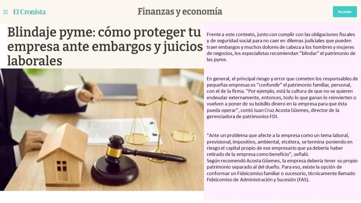 Blindaje pyme: cómo proteger tu empresa ante embargos y juicios laborales