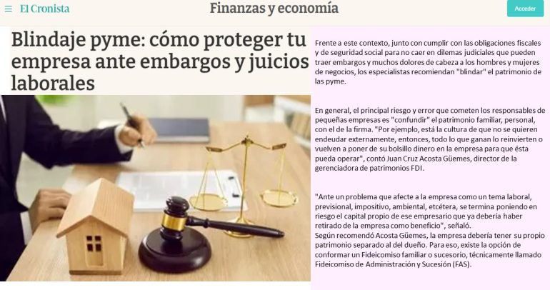 Blindaje pyme: cómo proteger tu empresa ante embargos y juicios laborales