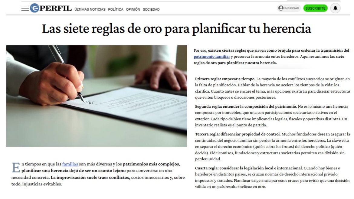 Las siete reglas de oro para planificar tu herencia