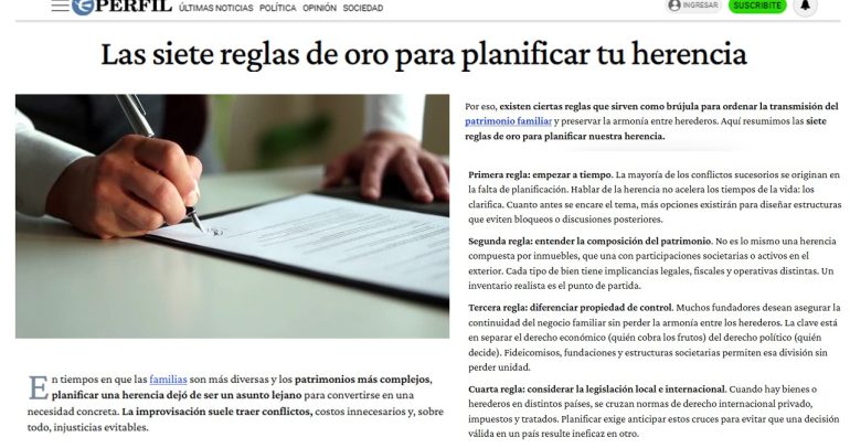 Las siete reglas de oro para planificar tu herencia